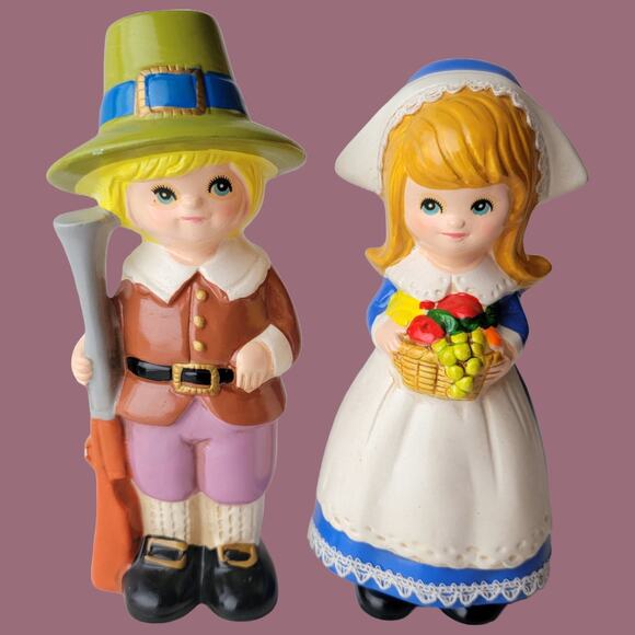 Vintage 1970s Pilgrim boy and Girl from Napcoware Japan - Picture 1 of 5